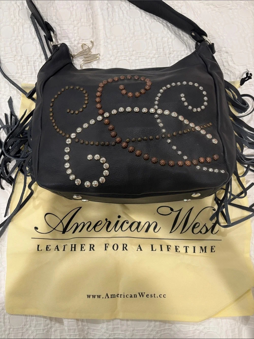 American West black leather